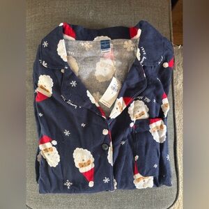 Old Navy Pajama Set - Navy with Santa Print